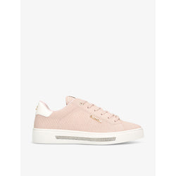  Carvela Diamond logo-badge faux-leather low-top trainers