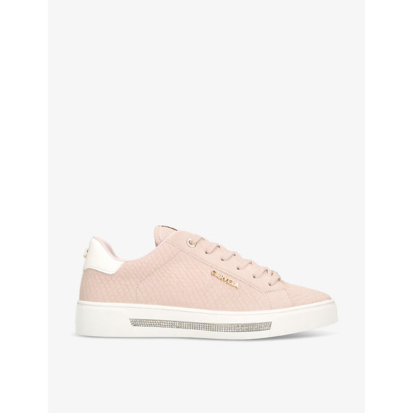  Carvela Diamond logo-badge faux-leather low-top trainers