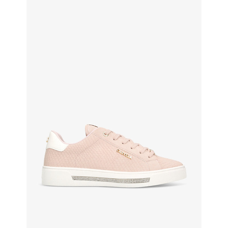  Carvela Diamond logo-badge faux-leather low-top trainers