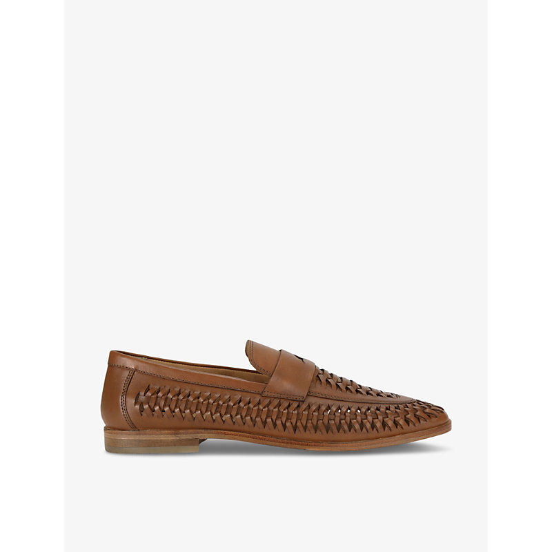 Kurt Geiger London Pablo woven leather loafers