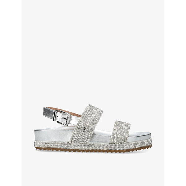 Carvela Gala crystal-embellished woven sandals