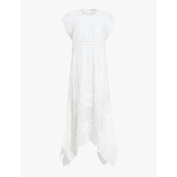 Allsaints Gianna embroidered cotton maxi dress | ALLSAINTS