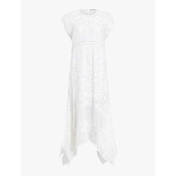 Allsaints Gianna embroidered cotton maxi dress