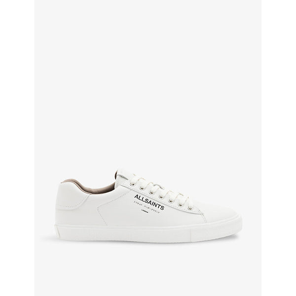 Allsaints Underground brand-print leather low-top trainers