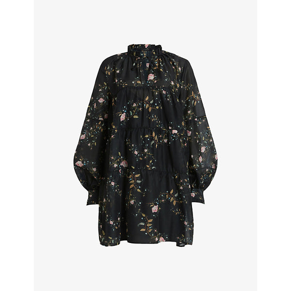 Allsaints Mindy floral-print woven mini dress | ALLSAINTS