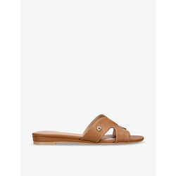 Carvela Seville stud-embellished leather flat sandals