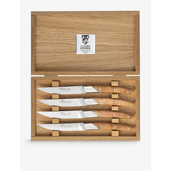 Claude Dozorme Le Thiers Art Déco Collection stainless-steel steak knives set of four