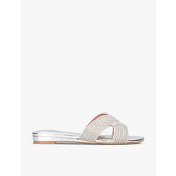  Carvela Gala crystal-embellished woven sandals