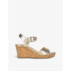 Carvela Sadie stud-embellished leather wedge sandals | CARVELA