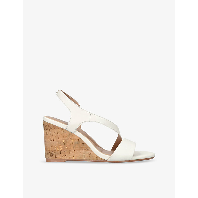 Carvela Symmetry C-stud leather wedge sandals | CARVELA