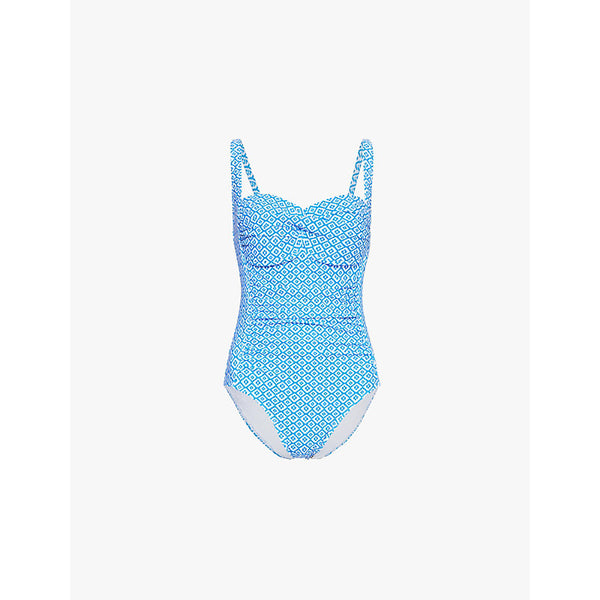  Aspiga Ruched stretch recycled-polyester swimsuit