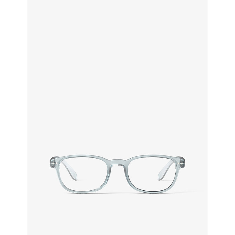 Mens Izipizi #B square-framed havane reading glasses