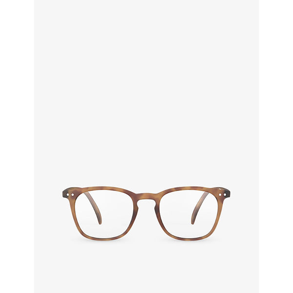  Izipizi #E square-framed golden green reading glasses