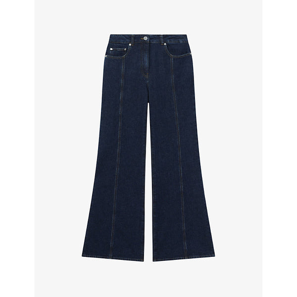  Reiss Juniper high-rise flared-leg stretch-denim jeans