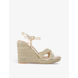 Kg Kurt Geiger Phoebe metallic-rope woven wedges