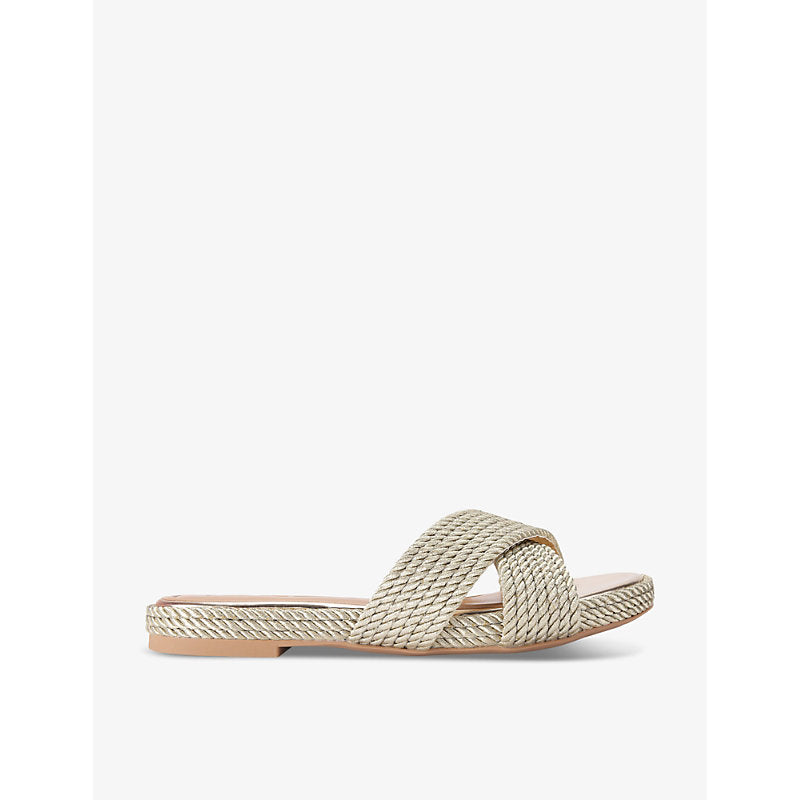 Kg Kurt Geiger Regina metallic-rope woven sandals