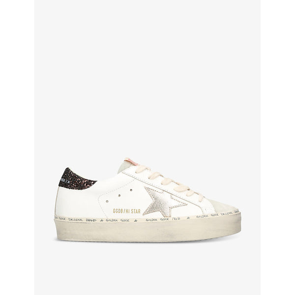  Golden Goose Hi Star 11271 glitter-embellished leather low-top trainers