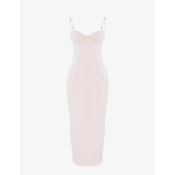  House Of Cb Stefania fitted satin maxi dress