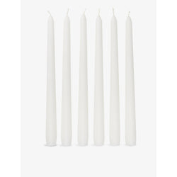 The White Company Pure unscented dinner candles set of six