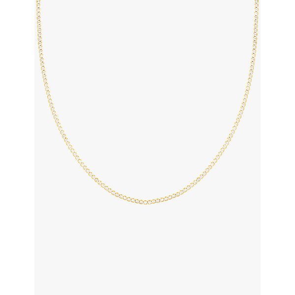  Astrid & Miyu Gleam 18ct gold-plated and cubic zirconia tennis necklace