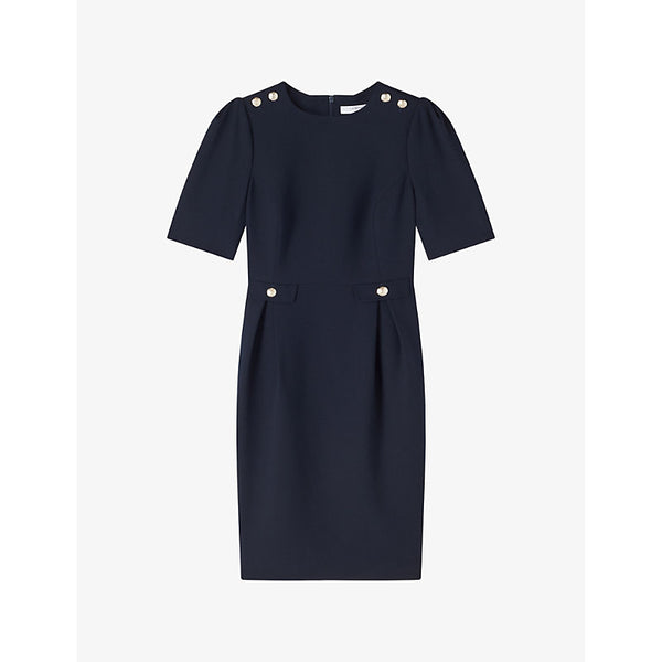 Lk Bennett Marjorie shift crepe knee-length dress