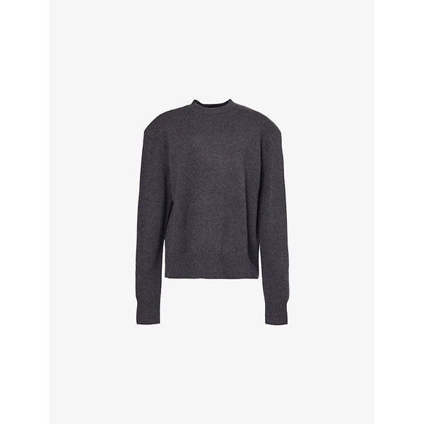 The Frankie Shop Rafaela padded-shoulder wool and cashmere-blend knitted jumper