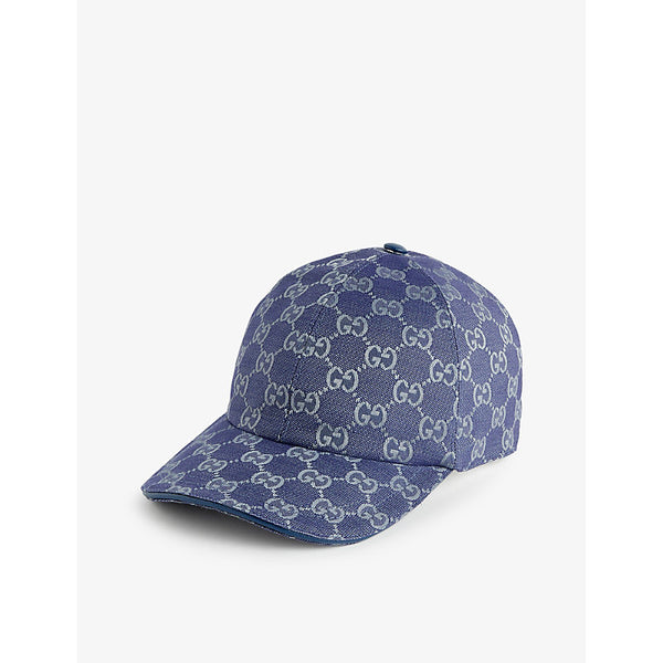 Gucci Monogram-pattern cotton-blend cap | LYBSTORE