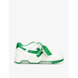  Off-White C/O Virgil Abloh OOO logo-embroidered leather low-top trainers