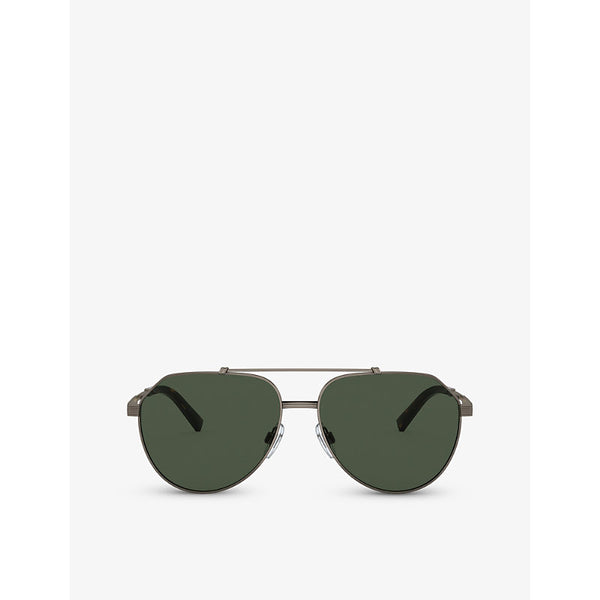  Dolce & Gabbana DG2288 pilot-frame steel sunglasses