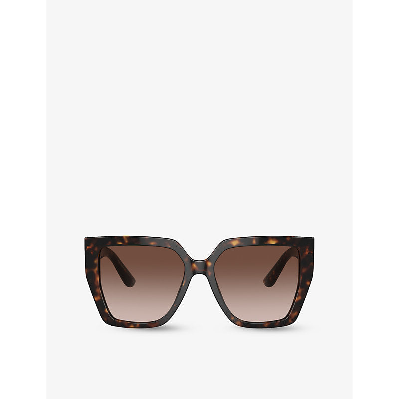  Dolce & Gabbana DG4438 square-frame tortoiseshell acetate sunglasses