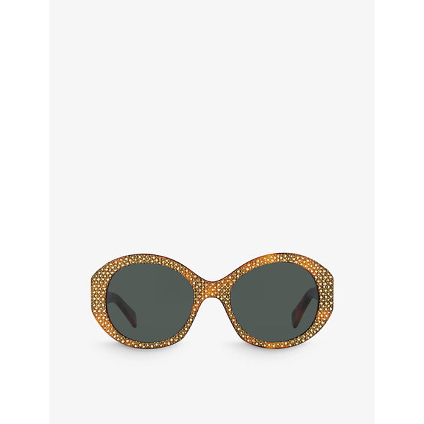  Celine CL000415 round-frame acetate sunglasses