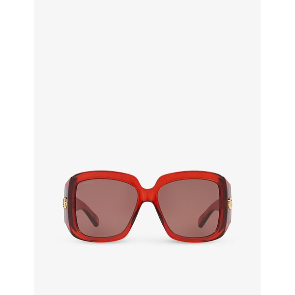 Gucci GC002115 GG1402S square-frame acetate sunglasses | LYBSTORE