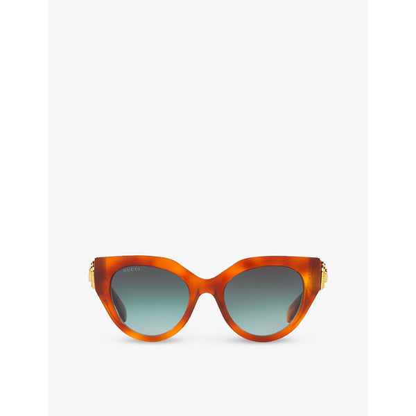  Gucci GC002117 GG1408S cat-eye-frame acetate sunglasses