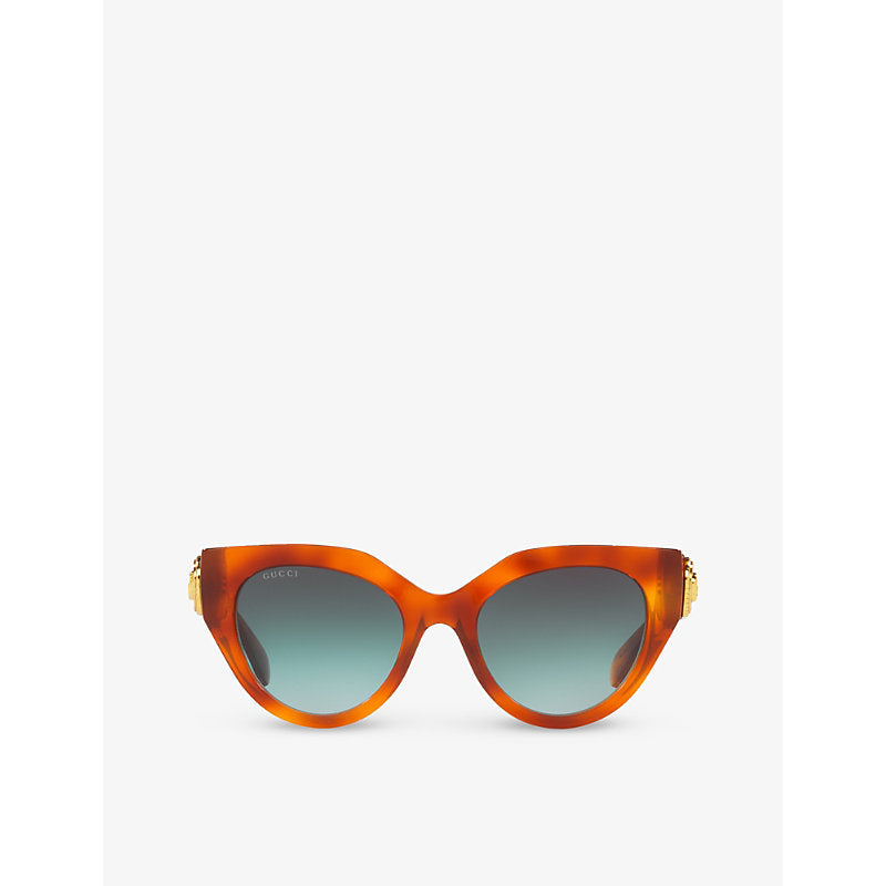  Gucci GC002117 GG1408S cat-eye-frame acetate sunglasses