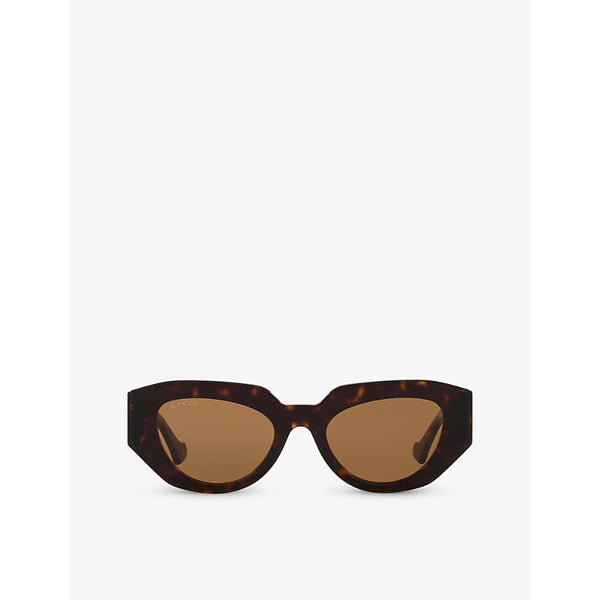 Gucci GG1421S rectangle-frame acetate sunglasses | LYBSTORE