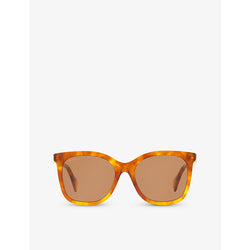  Gucci GG1071S square-frame tortoiseshell acetate sunglasses