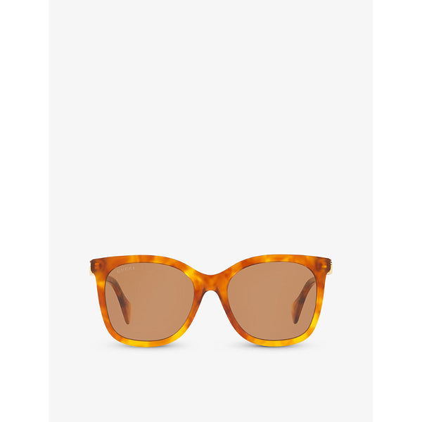 Gucci GG1071S square-frame tortoiseshell acetate sunglasses