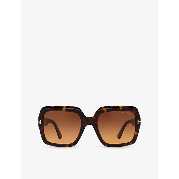  Tom Ford TR001783 Kaya square-frame tortoiseshell acetate sunglasses