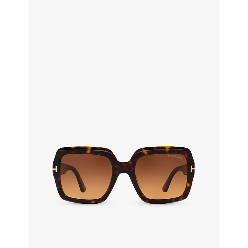  Tom Ford TR001783 Kaya square-frame tortoiseshell acetate sunglasses