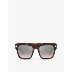  Tom Ford TR001324 FT0847 square-frame tortoiseshell acetate sunglasses