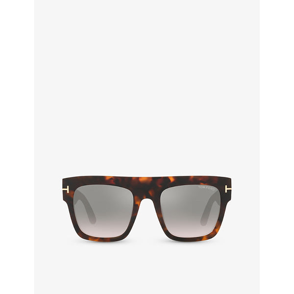  Tom Ford TR001324 FT0847 square-frame tortoiseshell acetate sunglasses