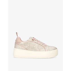 Kg Kurt Geiger Lighter Lace Up snake-printed faux-leather low-top trainers