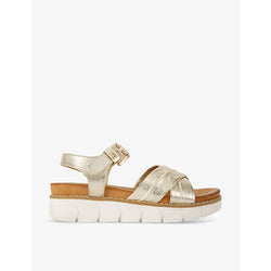 Kg Kurt Geiger Ruella cross-strap flat leather sandals