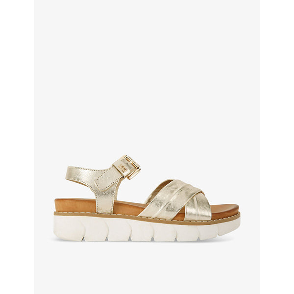 Kg Kurt Geiger Ruella cross-strap flat leather sandals