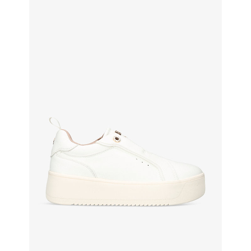 Kg Kurt Geiger Lucia branded faux-leather low-top trainers | Kg Kurt Geiger