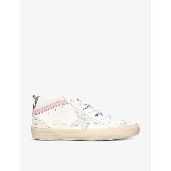 Golden Goose Mid Star 11115 glitter-embellished leather mid-top trainers