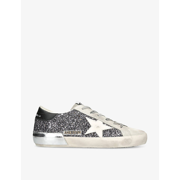  Golden Goose Super Star 90432 glitter-embellished leather low-top trainers