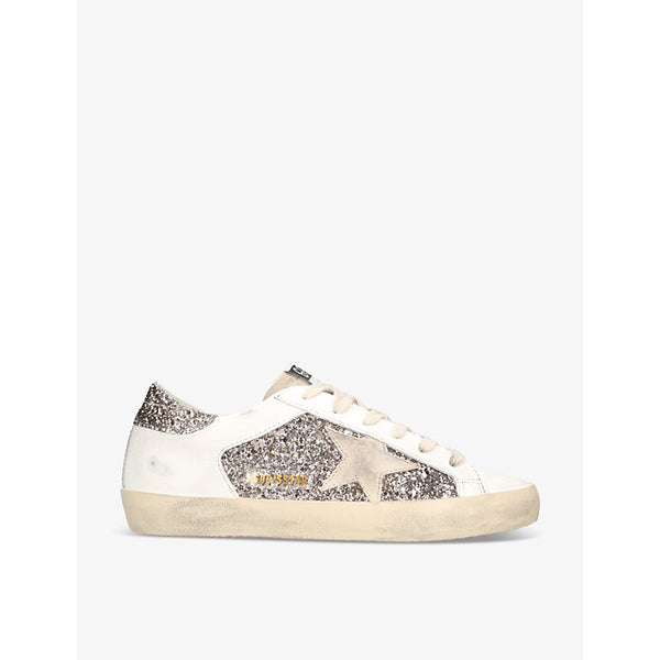  Golden Goose Super Star glitter-embellished faux-leather low-top trainers