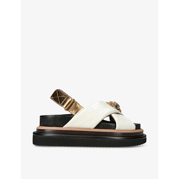  Kurt Geiger London Orson cross-strap flat leather sandals