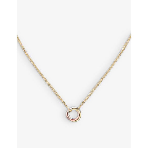 Cartier Trinity small 18ct white, rose, yellow-gold pendant necklace